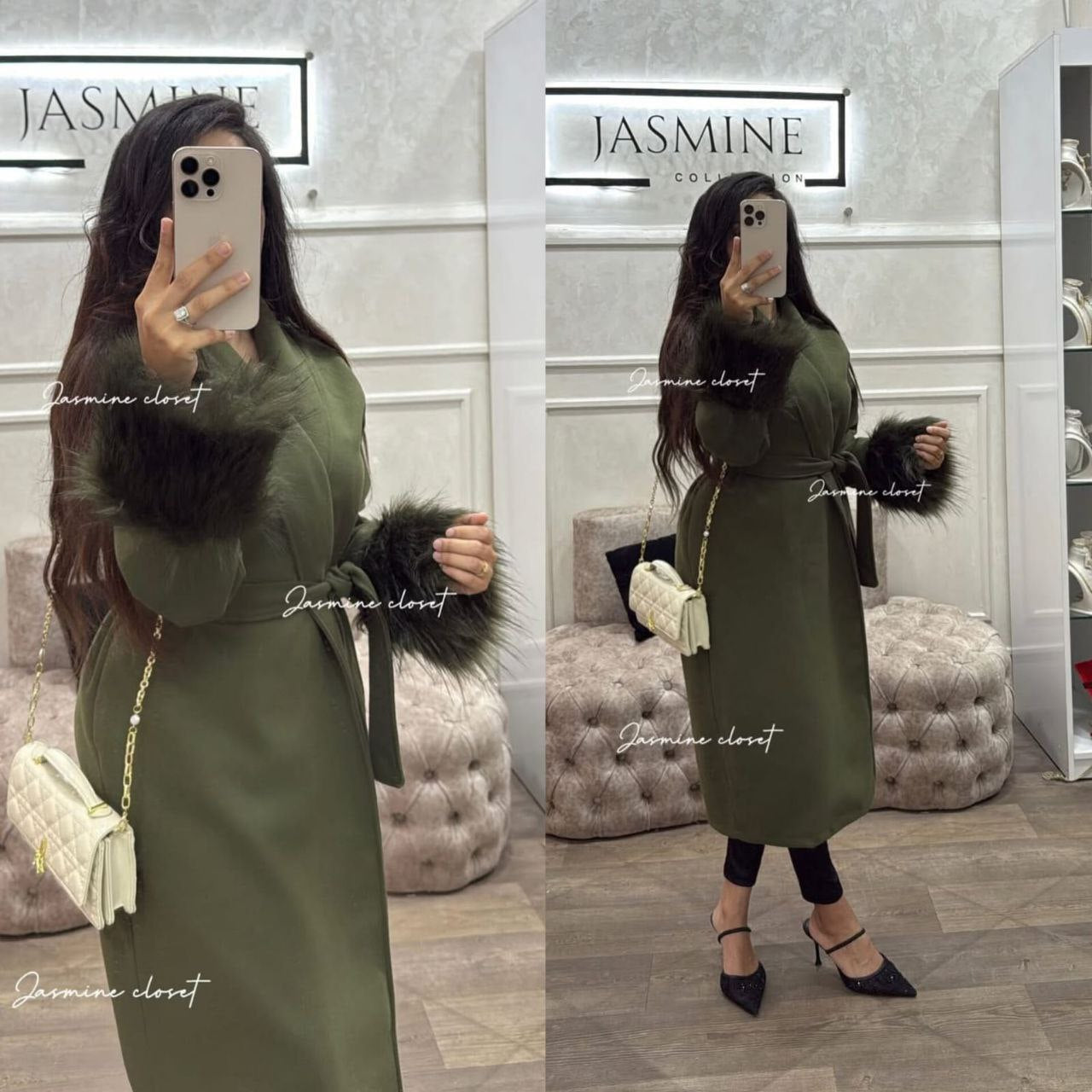 Manteau en fourrure très élégant et chic pour femmes