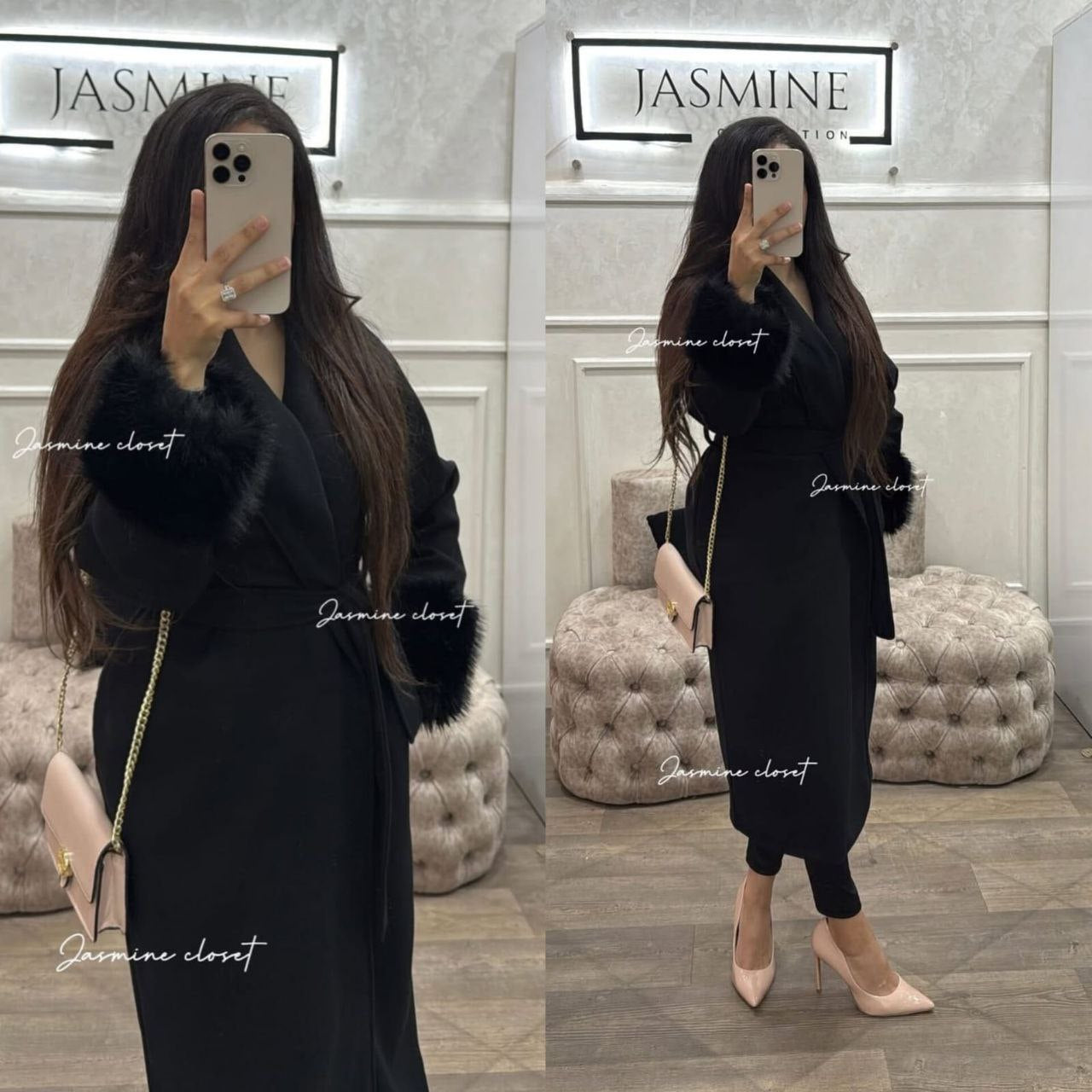 Manteau en fourrure très élégant et chic pour femmes