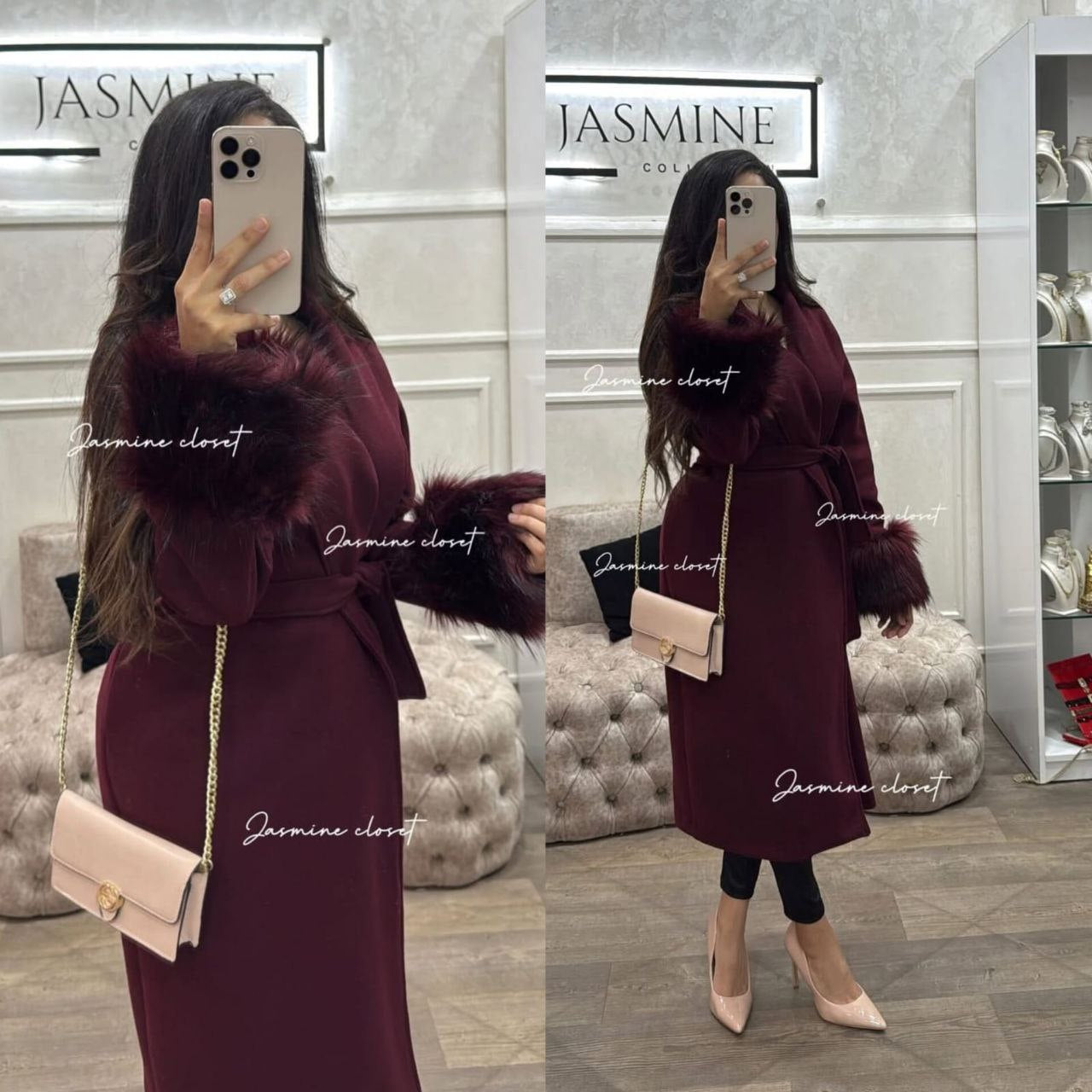 Manteau en fourrure très élégant et chic pour femmes